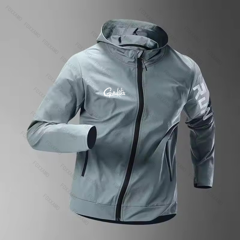 Fishing Rain Suit - がまかつ釣りメンズジャケット防風スポーツコート春秋防水速乾防雨サイクリングウインドブレーカーコート