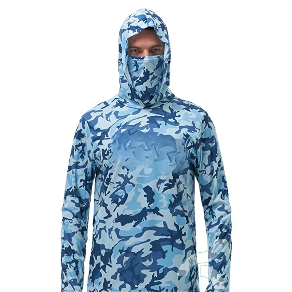 男性用カモフラージュプリントのフィッシングシャツ,プロの日焼 - Fishing Mask Sun Protection のレビューと価格