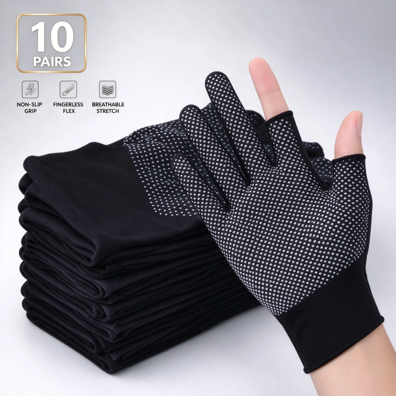 1～10組のタッチスクリーン対応ナイロン製手袋。滑り止め加工 - Fishing Gloves のレビューと価格