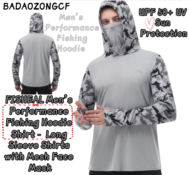 FISHEAL メンズ パフォーマンス フィッシング フーデ - Fishing Mask Sun Protection のレビューと価格