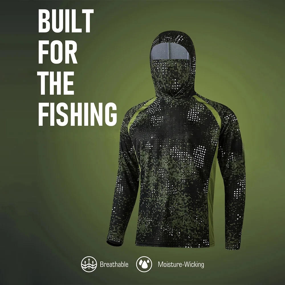 釣り用アパレル メンズ フード付きフィッシングシャツ 長袖フ - Fishing Shirt Uv Protection のレビューと価格