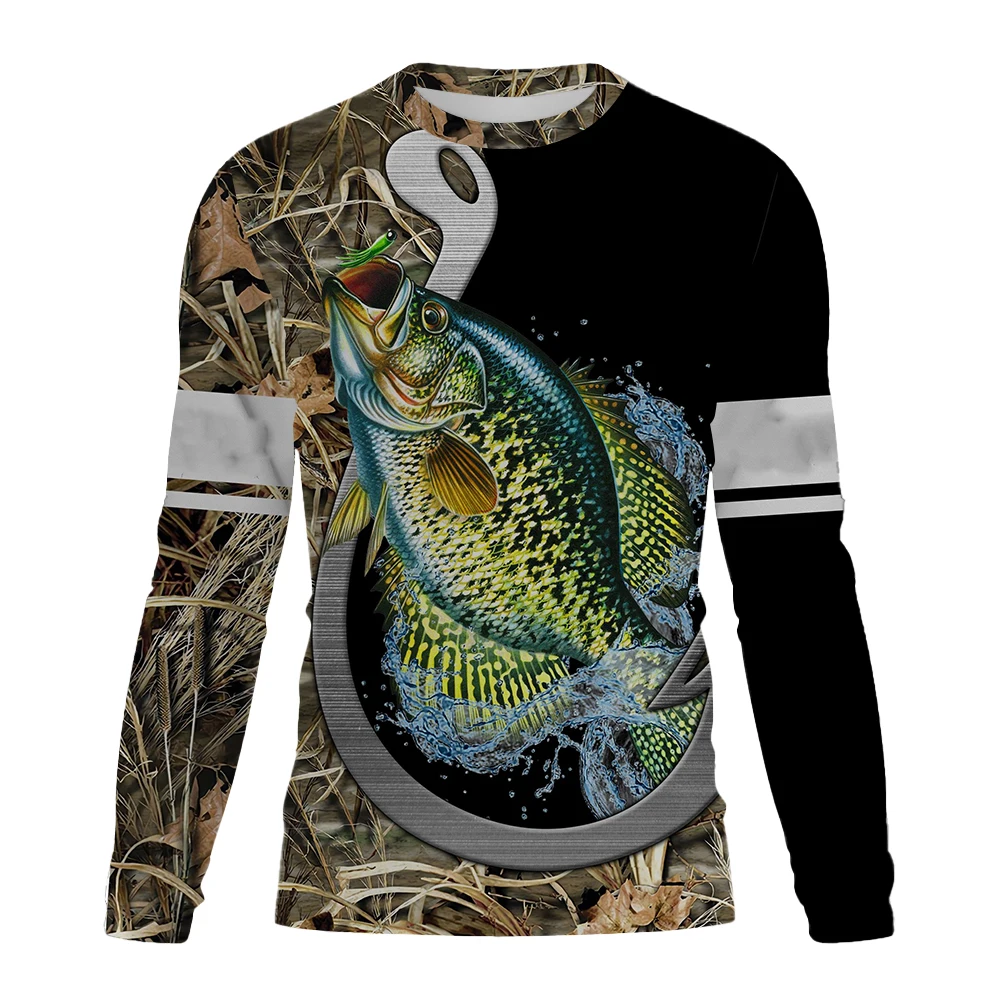 男性用、長袖、UVカット、速乾性、迷彩柄、アウトドア、ルアー - Fishing Shirt Uv Protection のレビューと価格