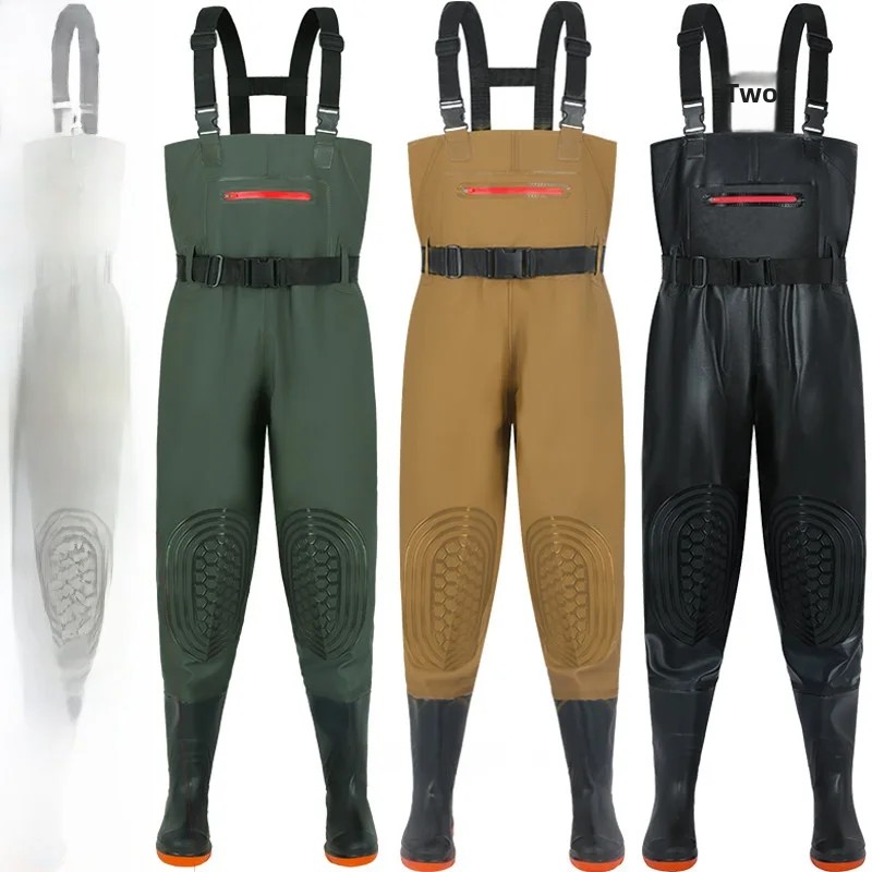 厚手防水オーバーオールレインパンツ＆ブーツ釣りスーツメンズ全 - Fishing Pants Waterproof のレビューと価格