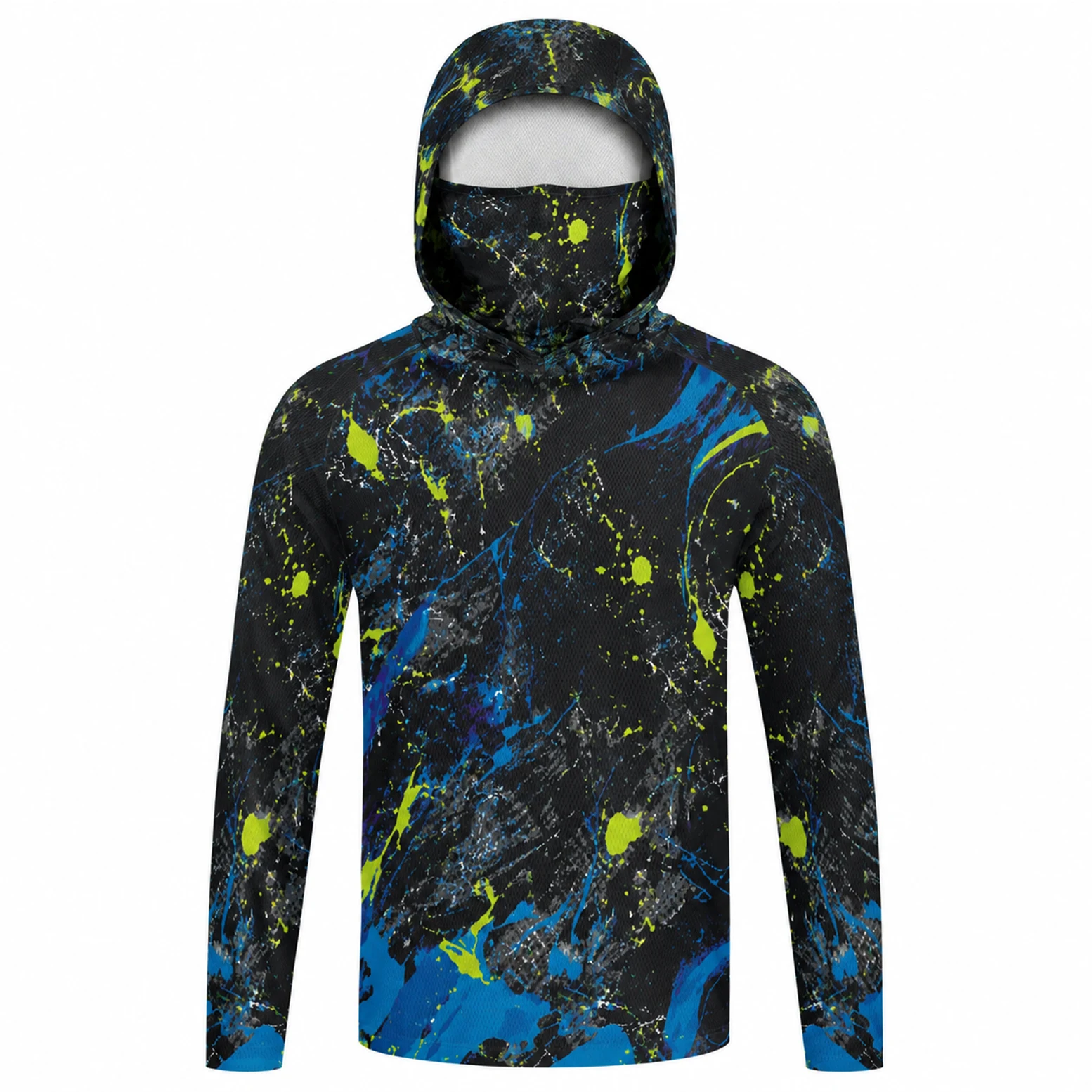 メンズ用、フード付き、長袖、UVカット、速乾性、通気性に優れ - Fishing Shirt Uv Protection のレビューと価格