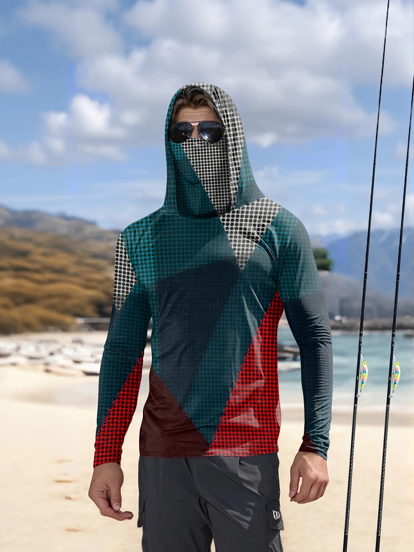 釣り用パーカー メンズ 長袖 速乾 通気性 UVカット アウ - Fishing Shirt Uv Protection のレビューと価格